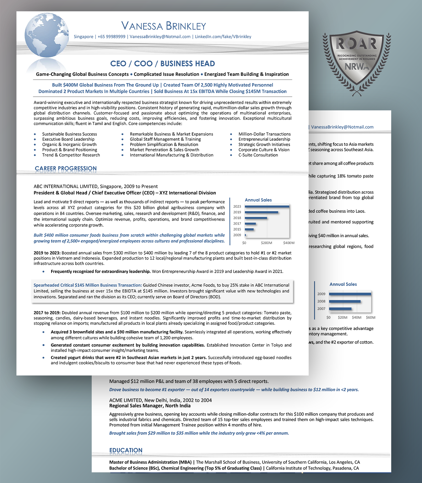 Healthcare Chief Operations Officer COO Resume Sample